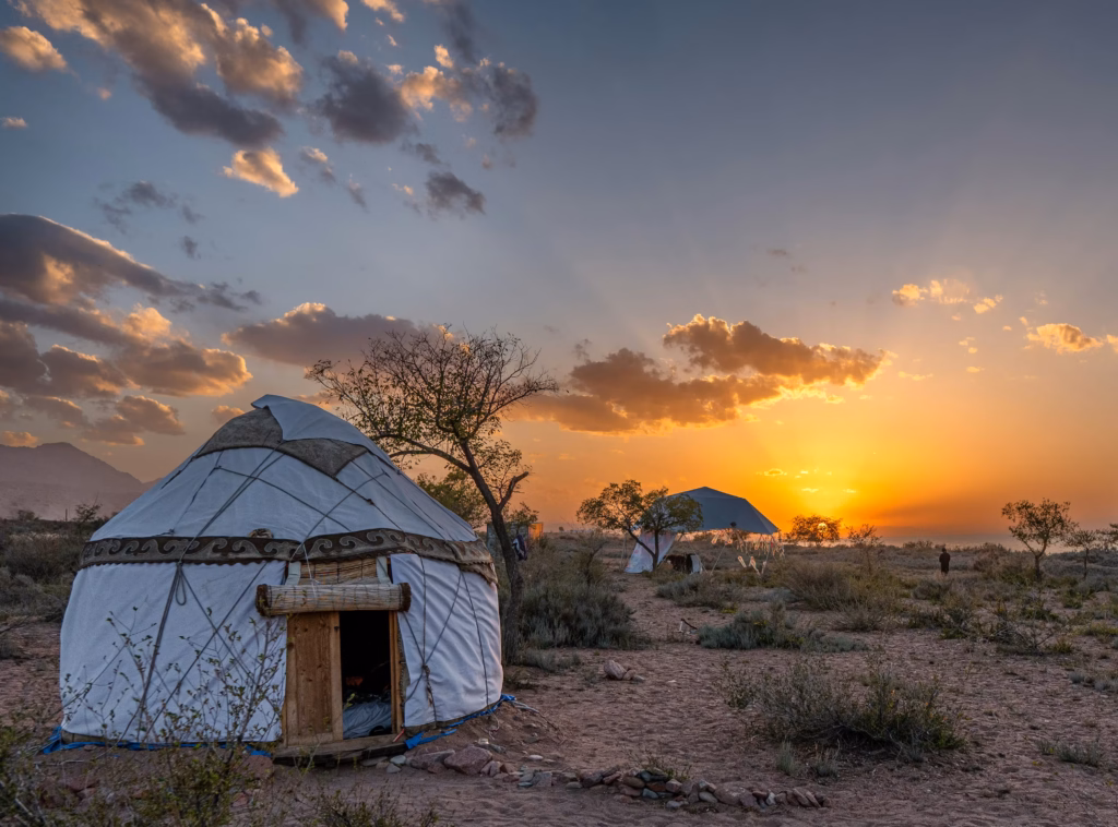 staying in a yurt kyrgyzstan
